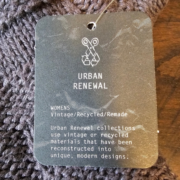 ReMADE By UO Urban Renewal 1995 Denim Patch Sweater, S/M **EACH ONE UNIQUE** - Picture 6 of 9